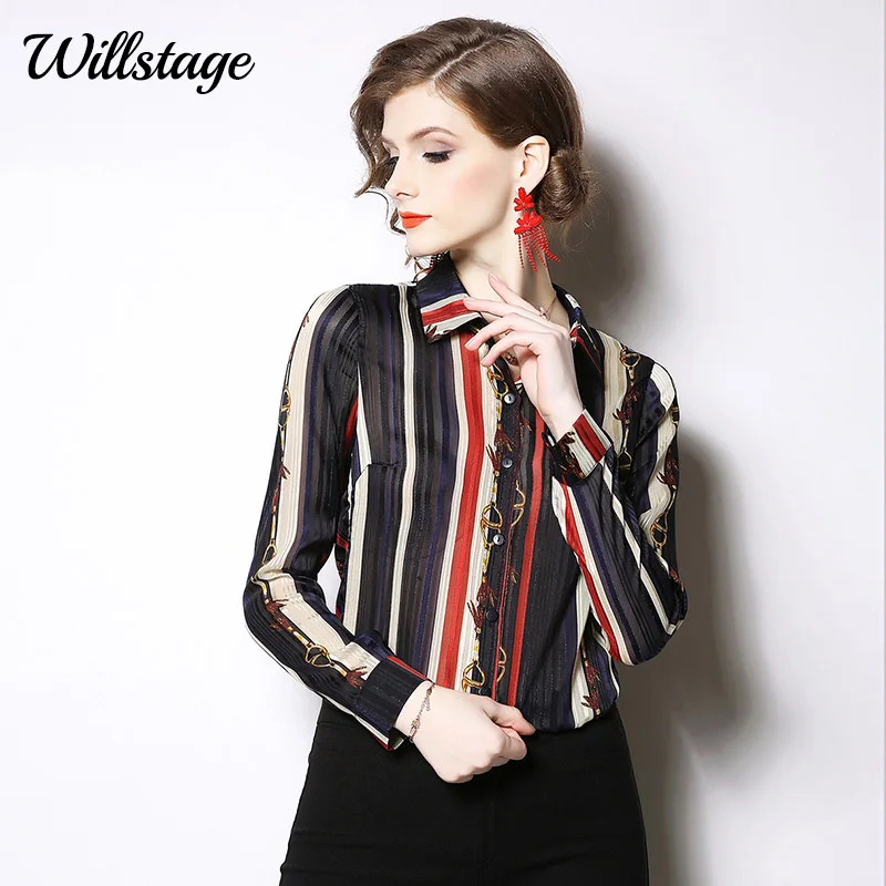 striped formal shirt womens