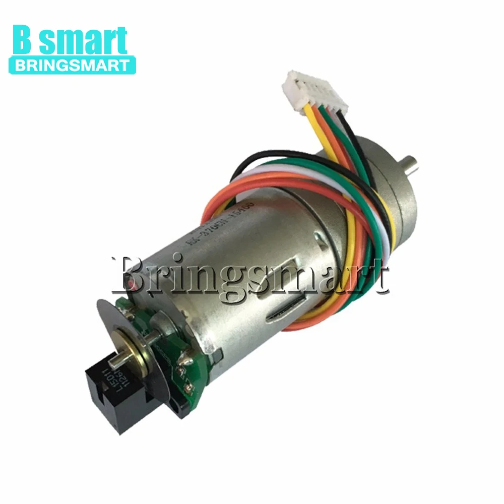 

Bringsmart Encoder Motor 12V Speed Control DC Gear Motor Long Life Optical Electric Motor Encoding disc For DIY Toy GA25-371G