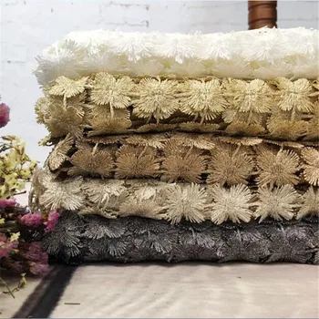 

3Yards X120cm white Free Shipping Gorgeous Embroidery Net Polyester Venise Lace Trim Lace Fabric LC0105