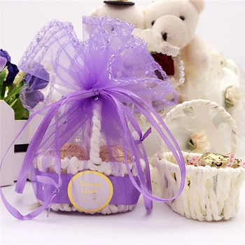 

20Pcs/bag Creative personality Candy box Rattan craft basket gift box Finished yarn bag packaging box Party Wedding Supplies
