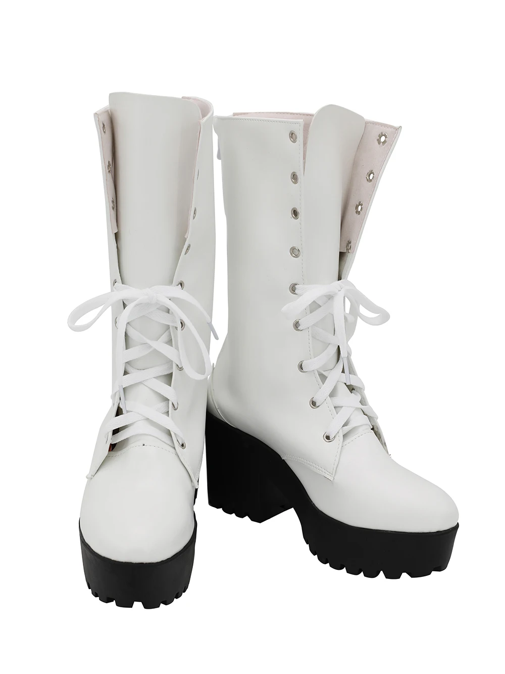 Hypnosis Mic Division Rap Battle Mr.Hc Samatoki Aohitsugi Cosplay Boots High Heel White Shoes Custom Made (2)