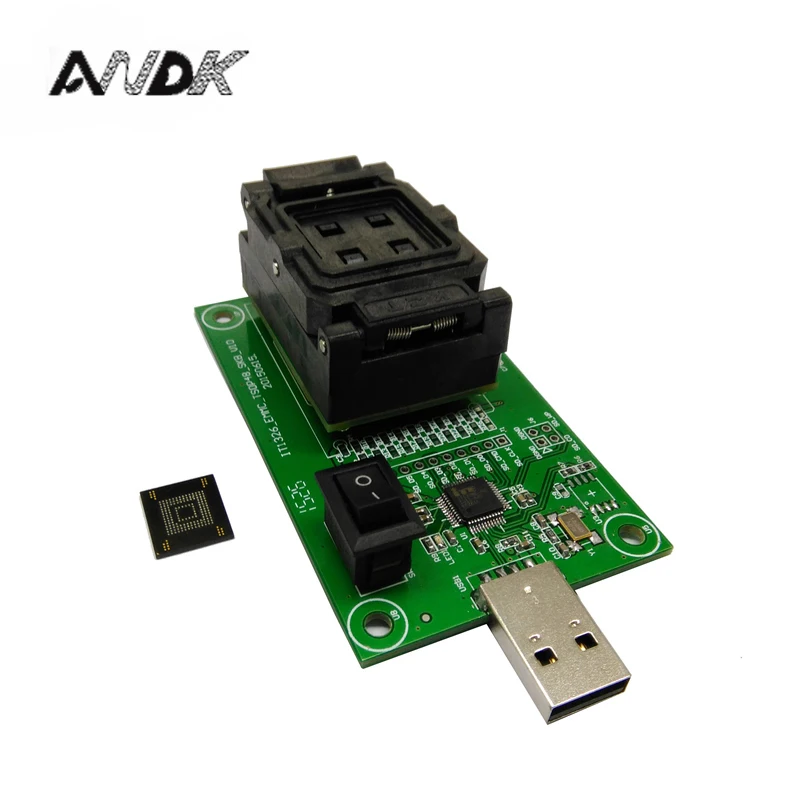 EMMC153/169 тестовая розетка с USB-интерфейсом ридер Размер 12x18 шаг 0 5 мм для BGA169 BGA153 nand