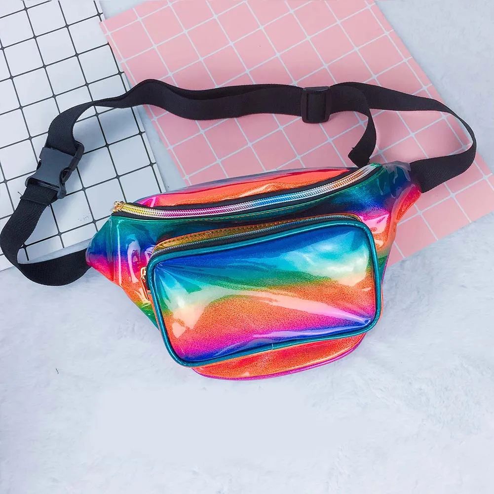 2019 Блестящие Ретро Fanny Pack рейверская Праздничная поясная сумка для активного отдыха Путешествия Crossbody Хип сумка