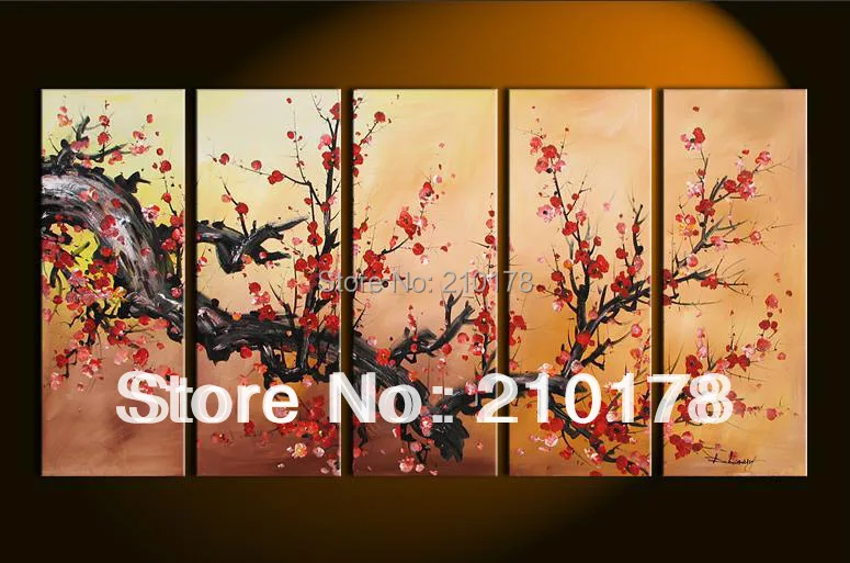 

5pcs MODERN ABSTRACT HUGE WALL ART OIL PAINTING ON CANVAS FL5-023