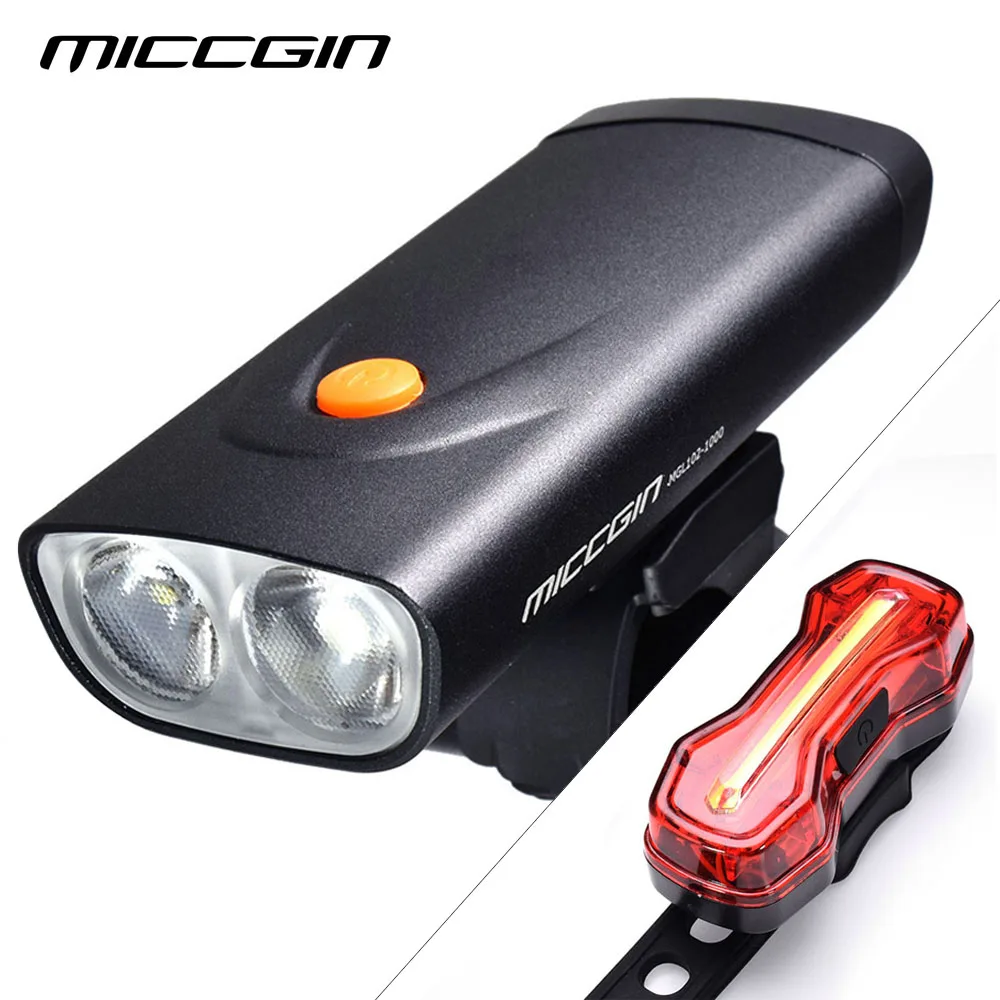 

MICCGIN Bicycle Headlight Ultra-Strong 800 Lumen Bike Front Handlebar Light And MGL206 IPX6 COB LED Flash Rear Light