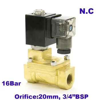 

GOGO Normally Closed 2 way Pilot Diaphragm Brass electric 12v 24v dc 110v 220v water air Solenoid Valve 3/4" BSP 20mm PX-20 NBR