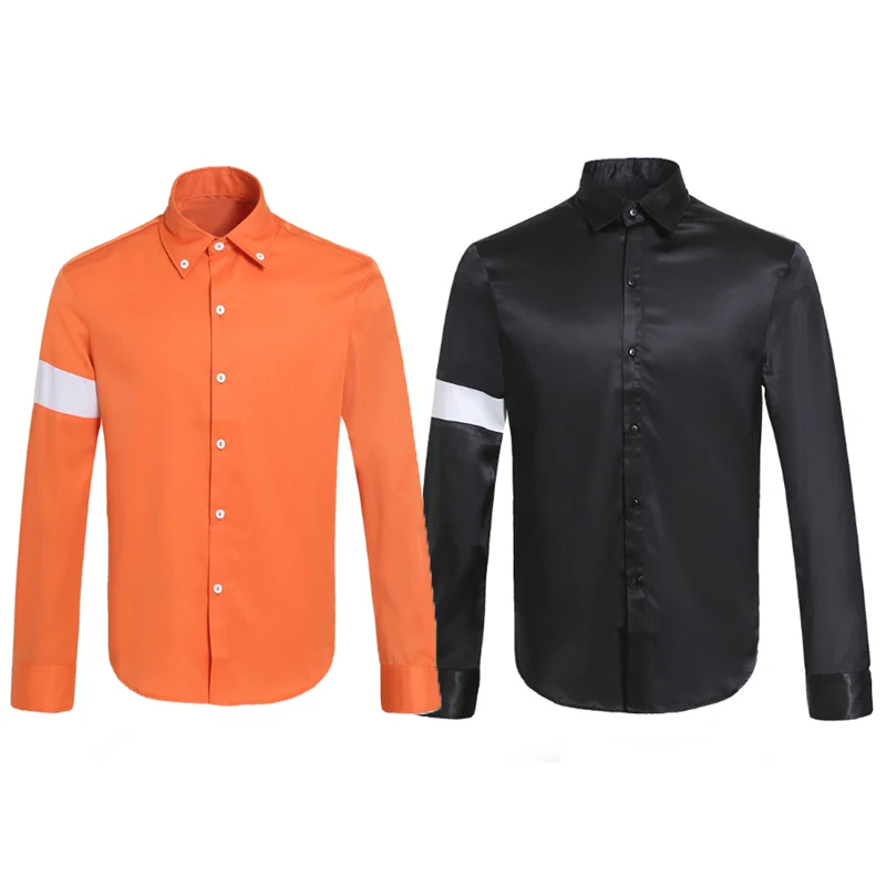 

Michael Jackson History Billie Jean Jackets males mens orange white suit CTE boys Modern dance costumes cosplay cos clothing