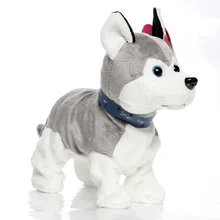 Милые электронные собаки Домашние животные Звуковое управление интерактивный робот игрушка собака лай стенд прогулки электронные игрушки для домашних животных рождественский подарок для детей