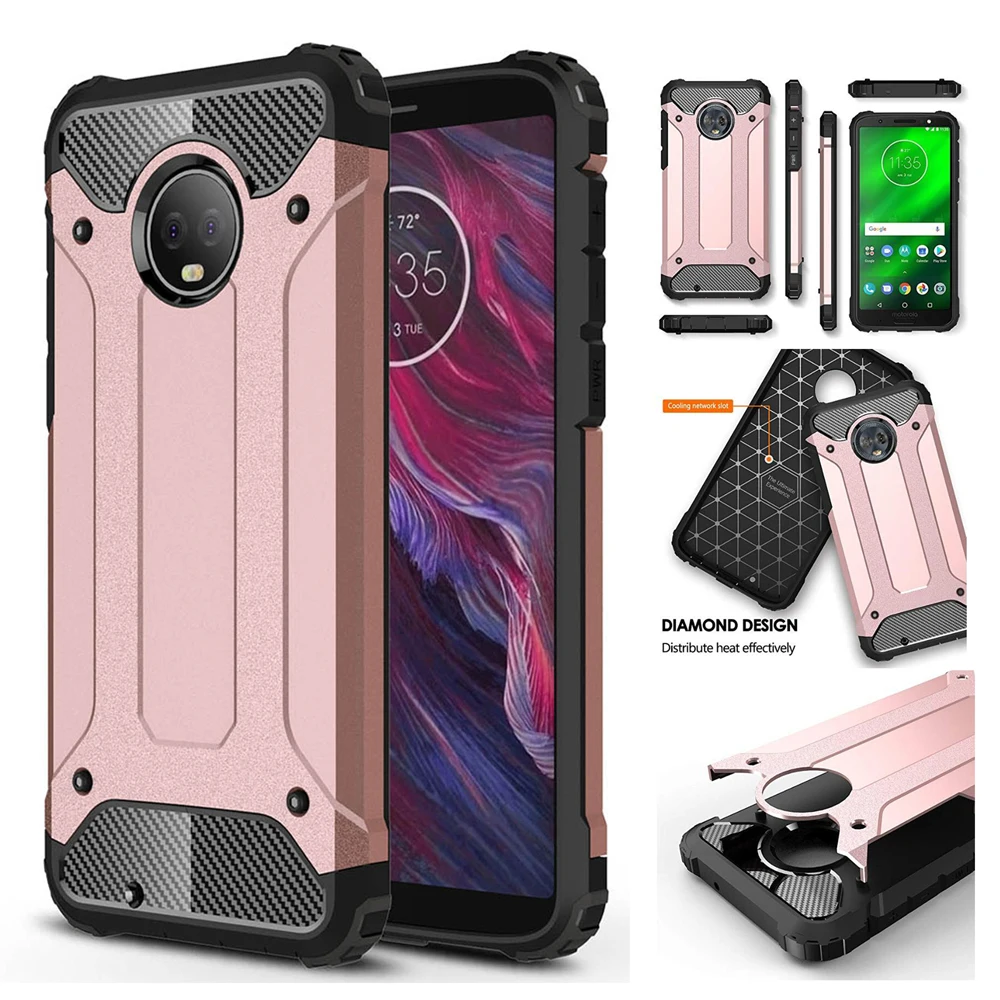 

Case For Motorola Moto G6 Silicone Case Hard PC Cover For Motorola Moto G6 Plus Play Heavy Duty Armor Shell Fundas