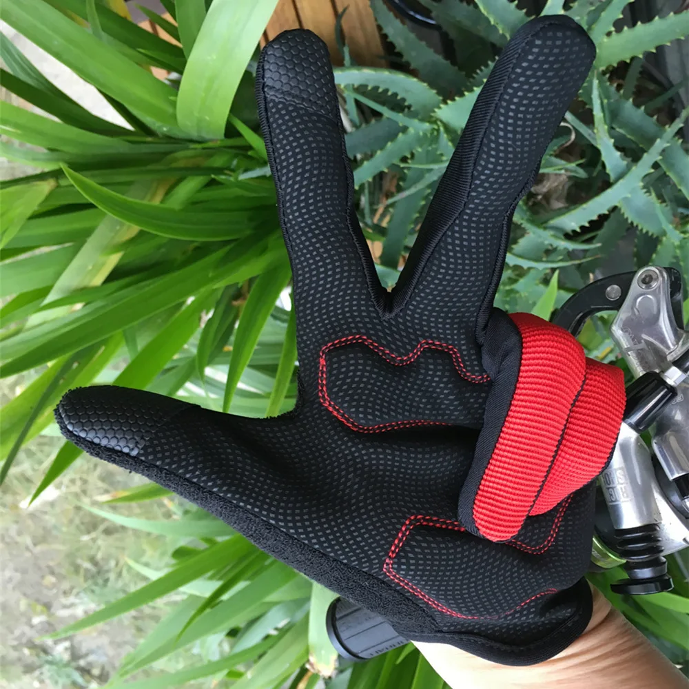 Brand Touch Screen Gel Full Finger Cycling Gloves For Man Woman MTB