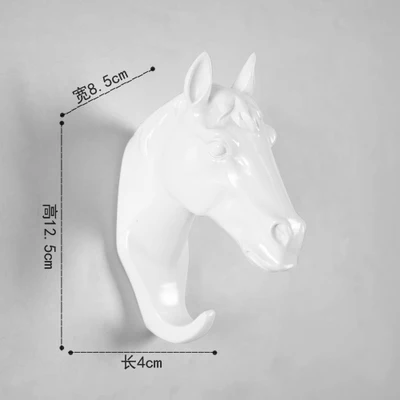 Mttuzk моделирования одежды животных крючки Спальня Крючок настенный крючок стены украшены с трехмерной олень висит - Цвет: 3 horse