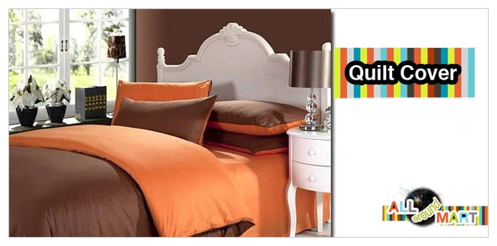Free Shipping 4pcs Designer Cotton Contrast Color Bedding Set Free Shipping 4pcs Designer Cotton Contrast Color Bedding Set Comforter Bed Sheet Brown And Orange Simple Fashion Modern In Sets From Home
