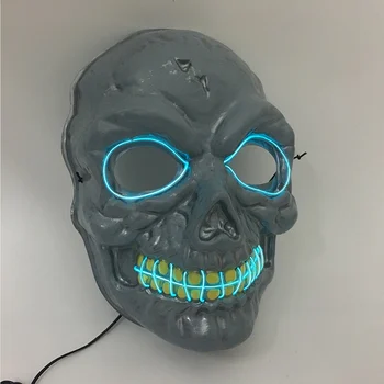 

Led Mask Halloween Party Mask Masked Neon Masks Cosplay EL Glow Mask Fangs Trendy Halloween Masquerade Birthday Horror