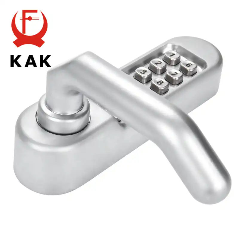 Kak Zinc Alloy Keyless Combination Mechanical Digital Door Lock No Power Push Button Code Locks For Home Furniture Hardware