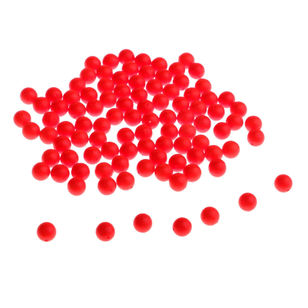 

100pcs Fishing Floating Bobbers Drift Ball Foam Indicator Fish Accessories 3 sizes 6/7/8.3mm