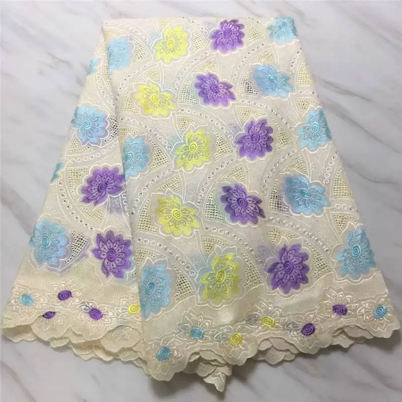 Latest Swiss Lace Fabric 2019 Voile In Switzerland High Quality Purple African Dry Cotton 1449 | Дом и сад