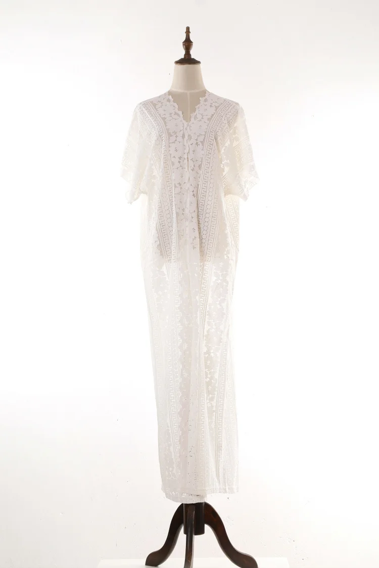 Lace Beach Cover Up Swimsuit Long Dress Transparent Cardigan Long Sleeve Swimwear Summer Hot Ladieswear Beachwear Cover-ups Lace Beach Cover Up Swimsuit Long Dress Transparent Cardigan Long Sleeve Swimwear Summer Hot Ladieswear Beachwear Cover-ups