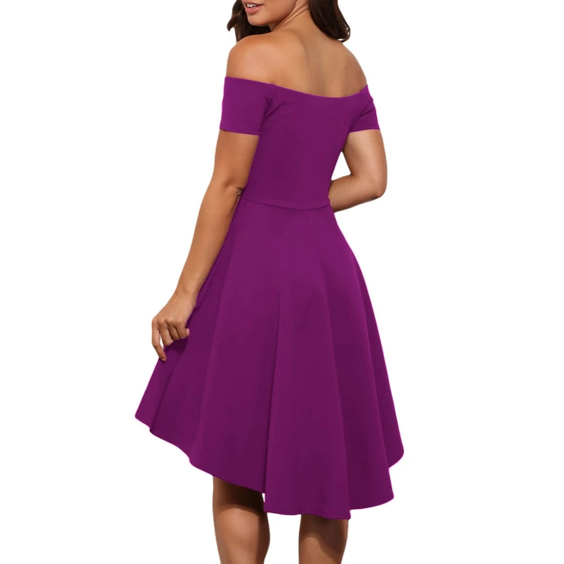 

A Word Collar Strapless Ladies Medium Dress Female Sexy New Year Party Dress Irregular Dress