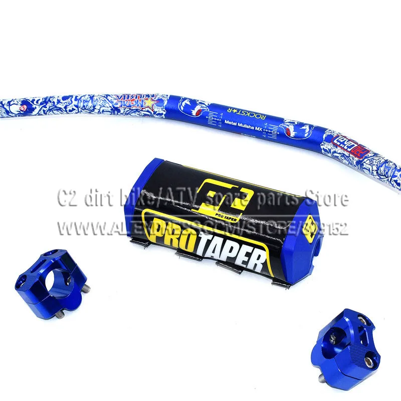 Pro Taper Fat Bar 1-1/" Металл Mulisha пакет Dirt Bike мотокросса Fat Bar MX алюминий с PT руль колодки зажимы