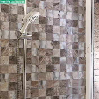 

Bathroom stickers waterproof wall tile stickers self-adhesive bathroom toilet living room shop decoration mosaic thick wallpaper