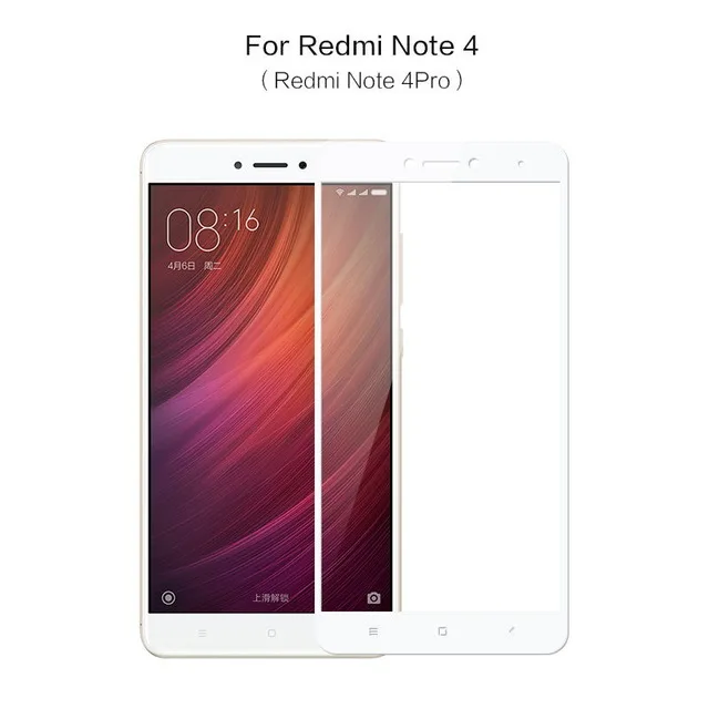 PZOZ, xiaomi redmi note, 4 x, стекло, полное покрытие, основная защита экрана, xiaomi redmi note 4 Pro, закаленное, xiomi redmi note 4x, стекло 2.5D - Цвет: White Redmi note 4