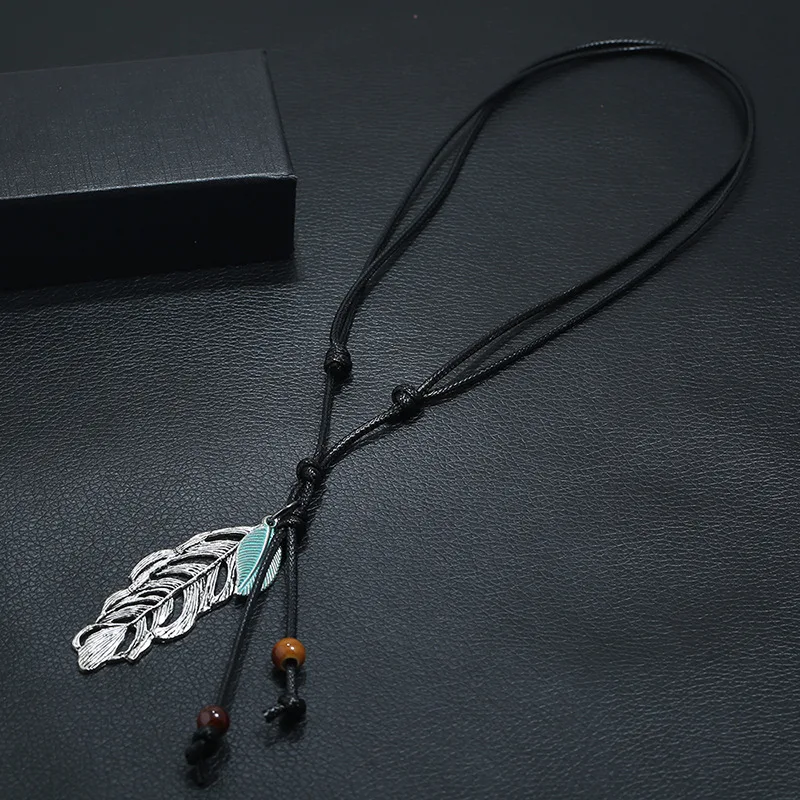 

Fashion Vintage Feather Pendants Unisex Retro Feather Hanging pendants Jewelry For Men Women