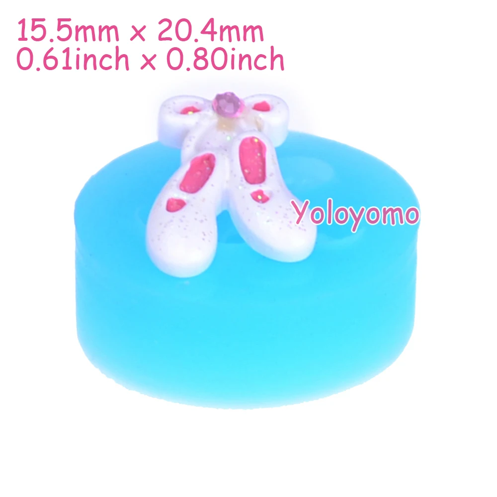 Free Shipping F317YL 20.4mm Ballet Shoes Mold Ballerina Silicone Mold