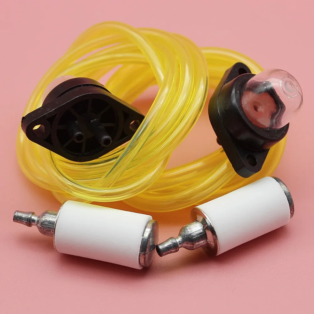 2 Feet Fuel Line Hose Fuel Filter Snap in Primer Bulb Kit For Poulan Craftsman Trimmer Brush Cutter Chainsaw Parts