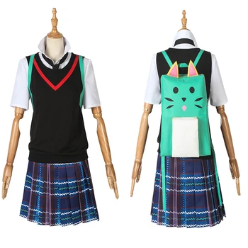 

Anime Superhero Into the Spider-Verse Peni Parker Package Cosplay Suit Costume For Women's Halloween Cosplay Costume