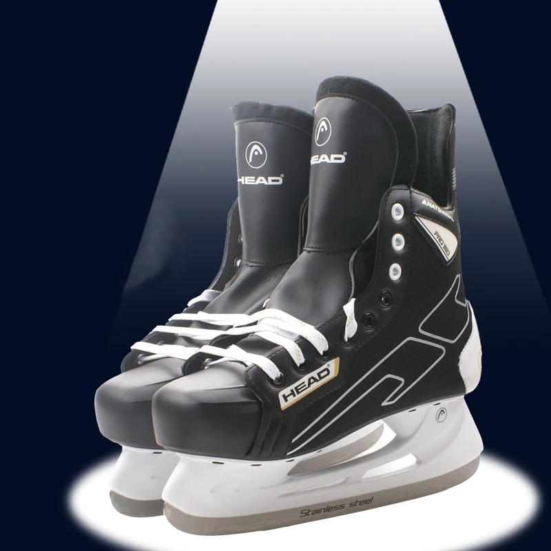 New Winter Adult Teenagers Kids Professional PU Thermal Warm Thicken Ice Hockey Skates Shoes With Ice Blade Comfortable Beginner