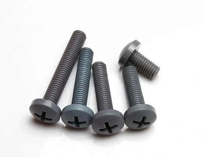 30pcs M3 M4 polyvinyl chlorid PVC cross screws insulated screw pan