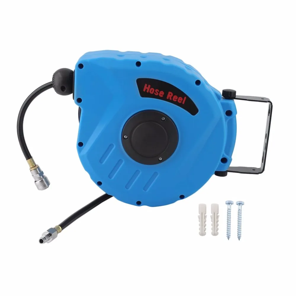 

New Electric Garden Hose Reels Pneumatic Hose Reel Tympania Automatic Rolling Tube Device Washing Shrinkage Drum 10M