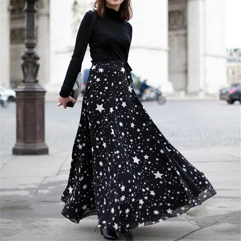 star maxi skirt