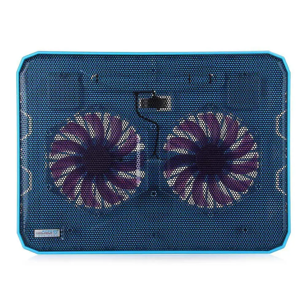 Original CoolCold Brand Ultra thin Laptop Cooler 1 USB Port& 2 LED Fans