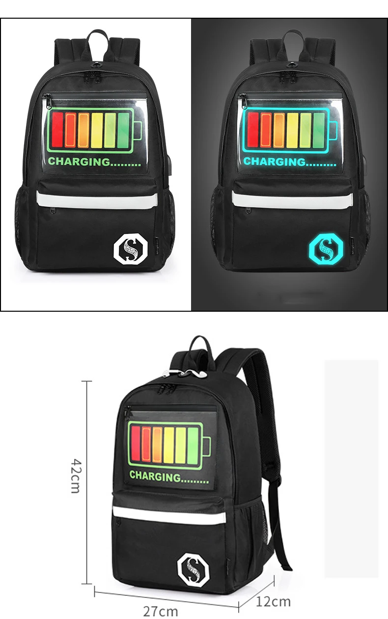 SENKEY Style новая школьная сумка унисекс для подростков Подростковая световой рюкзак школьный рюкзак сумка для мальчиков и девочек