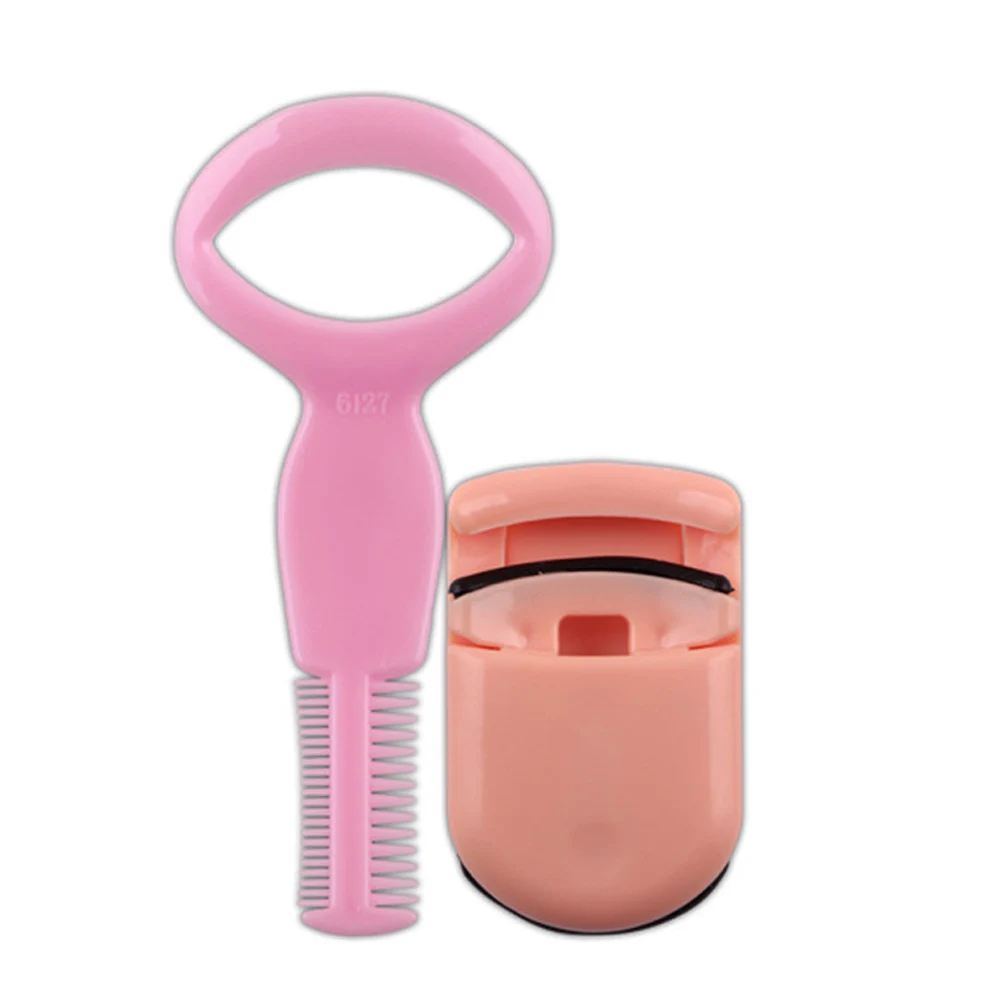 

Portable Mini Eyelash Curler Eyelash Mascara Applicator Guide Guard Set Eyelashes Card and Curling Device Makeup Tool by Jellend