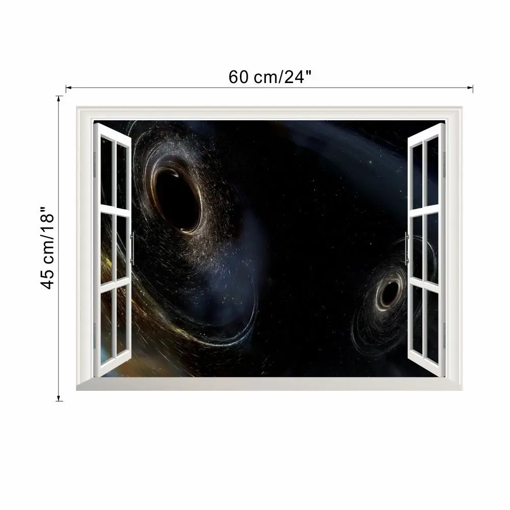 3D разбитая Настенная Наклейка Черная дыра космическая Вселенная планета для мальчика комнаты научная фантастика орнамент спираль межзвездная звезда наклейка s