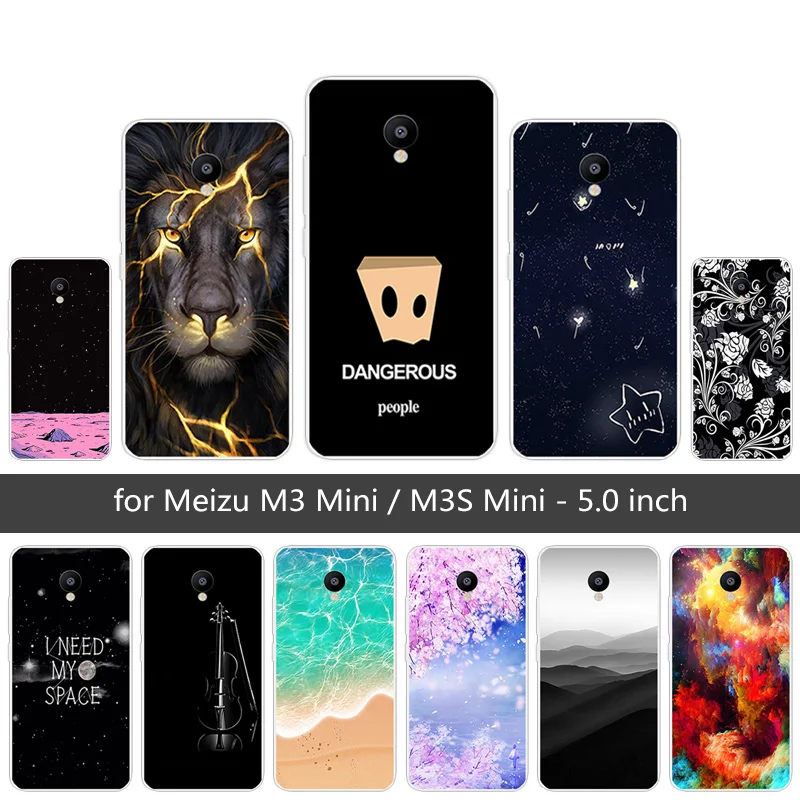 For Meizu M3/Meizu M3 Mini Sunrise Case Soft Silicone M3S/Meizu M3S Clear Shell Black Matte Back Phone Cover |