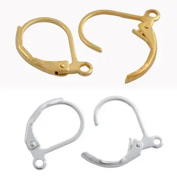 

Hot DIY Earrings Hooks Jewelry Findings French Style Earring Lobster Clasps 11*16mm Silver Golden Earrings Clasps Wholesale