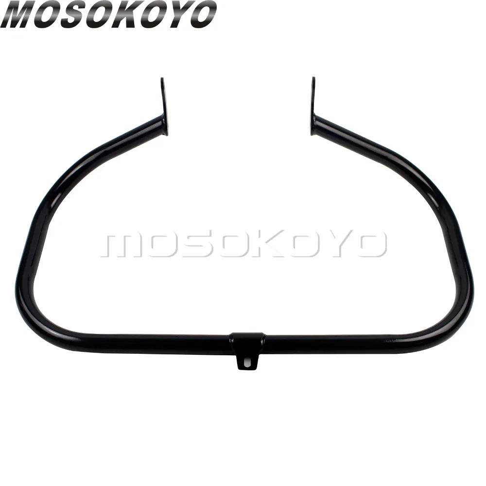 

Motorcycle Front Engine Guard 1-1/4" Tube Bumpers Buffers Crash Bar Fairing Frame Protection for Harley Softail Fat Boy FL 00-UP