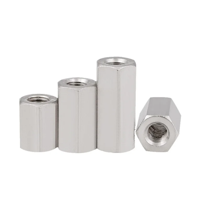 

304 stainless steel hex screw extension coupling nut connector nut M3 M4 M5 M6 M8 height 8 9 10 12 15 20 25 30 35 40 45 50