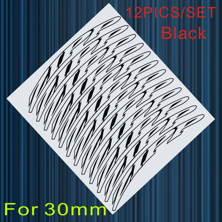 

Outline 12pics/2Wheels/set Road Bike 700c 30mm wheel Stickers Road Bike Bicycle Stickers Carbon Fiber Wheel Sticker