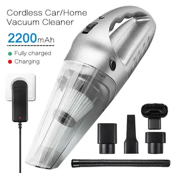 

Portable Wireless Handheld Car Vacuum Cleaner 120W 3000PA Auto Home Rechargeable Wet Dry Dual Use Cordless Vacuum With LED Light