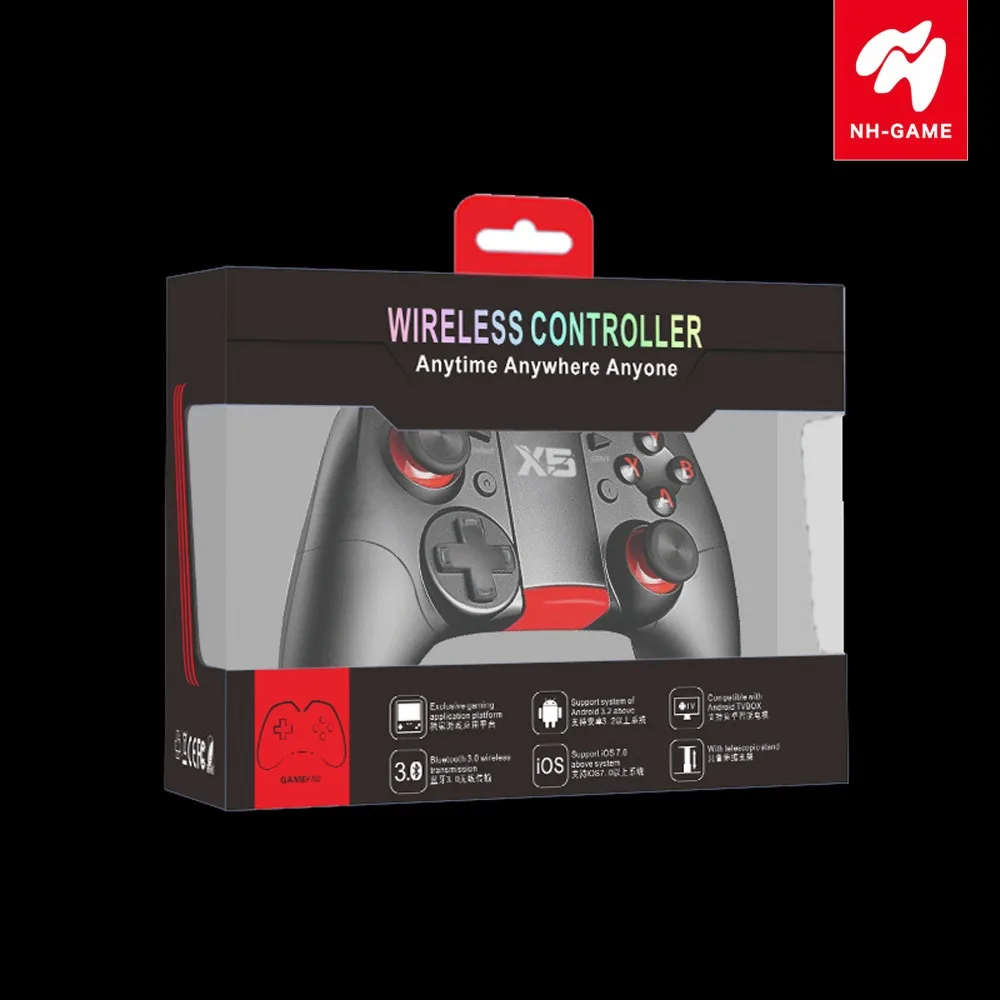 

Wireless Bluetooth Game Controller For PC Android/IOS Phone Dual Vibration Joystick Gamepads X5 Controller For TV Box/Tablet