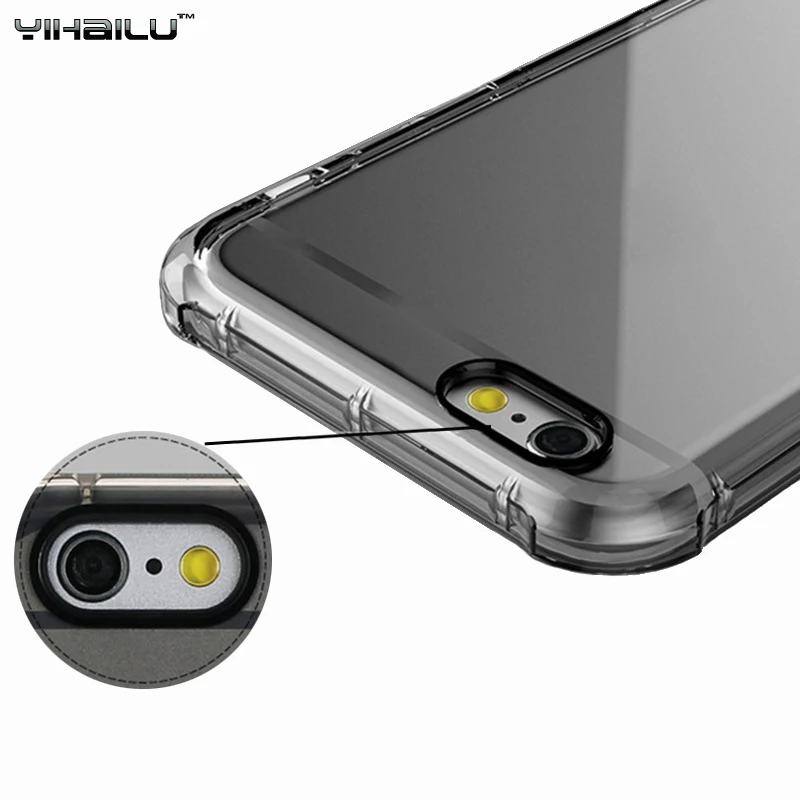 

Yihailu 2RD TPU Case for iPhone 6 4.7inch High Drop Resistant Cover Transparent Soft Silicon Anti-Shock TPU Cover for iPhone6