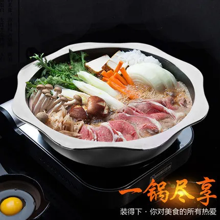 

6 Sizes Stainless Steel Solar and Double-flavored Basin Octagonal Hot Pot Induction Cooker Soup Pot Non-coating Kitchen Cookware
