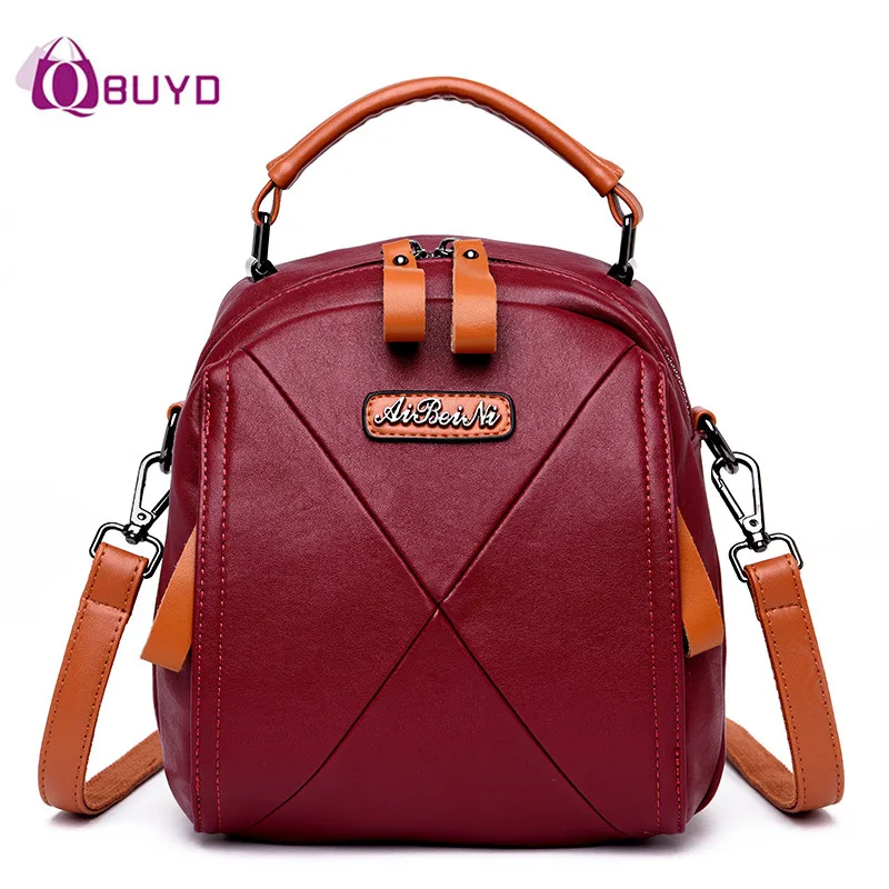 

Small Ladies Multifunction Backpack Leather Women Shoulder Bags Student Bags Backbag Female Zipper School Bag Travel Bag Mochila