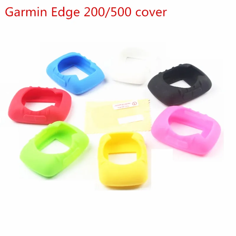 

Outdoor Cycling Edge 200 500 computer Silicone Rubber Protect Case/cover + LCD Screen Film Protector For Garmin Edge 200/500