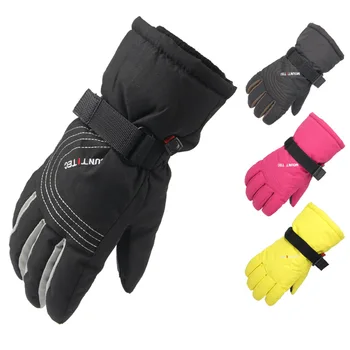 Winter Skiing Gloves Snowboard Snowmobile Waterproof Warm Anti-skid Women Men Ski Mittens Gloves For Ski Skating Cycling Sports 2018 children snowboard ski hip pad protection eva cycling skiing skateboarding sports shorts boys girls skating roller shorts