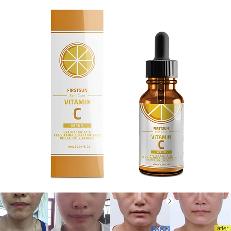 

10ml Vitamin C Essence Whitening Serum Hyaluronic Acid Face Cream Remover Freckle Spots Anti-aging Moisturizing Skin Care